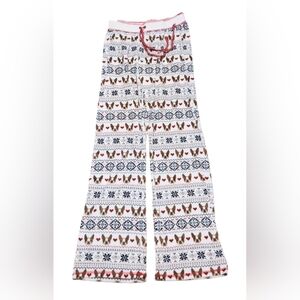 PJ Salvage Pajama Pants Cute Puppy Design With Hearts For Women Size S